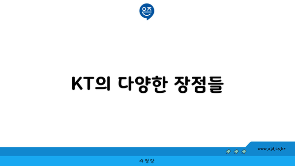 KT의 다양한 장점들