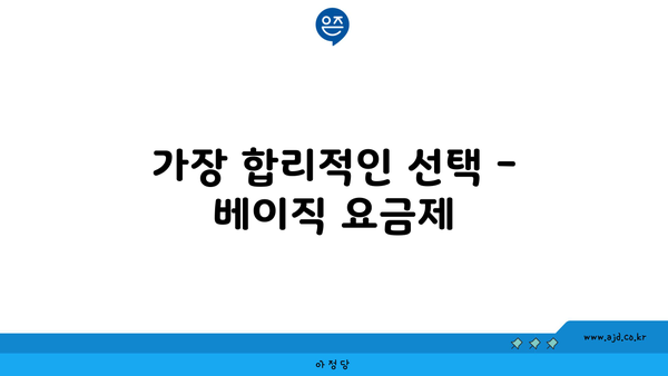 가장 합리적인 선택 - 베이직 요금제