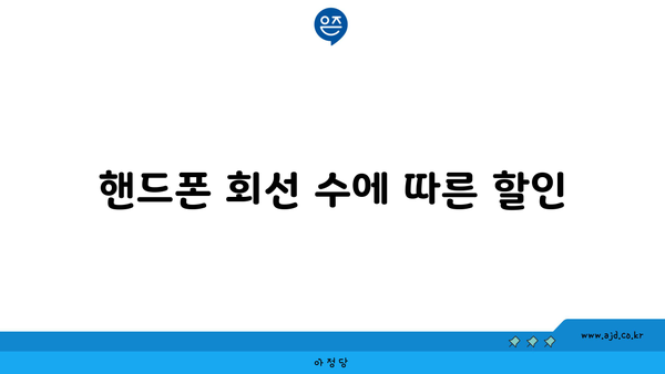 핸드폰 회선 수에 따른 할인