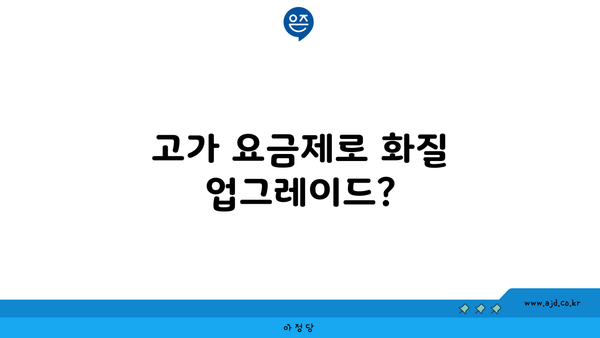 고가 요금제로 화질 업그레이드?