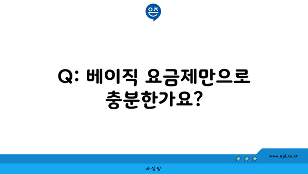 Q: 베이직 요금제만으로 충분한가요?