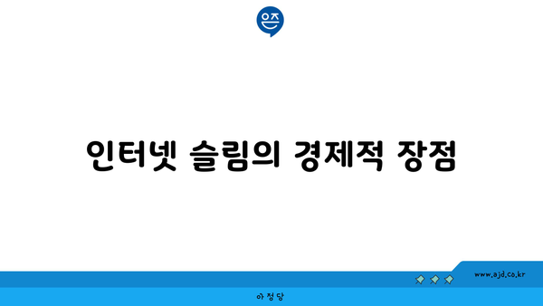 인터넷 슬림의 경제적 장점