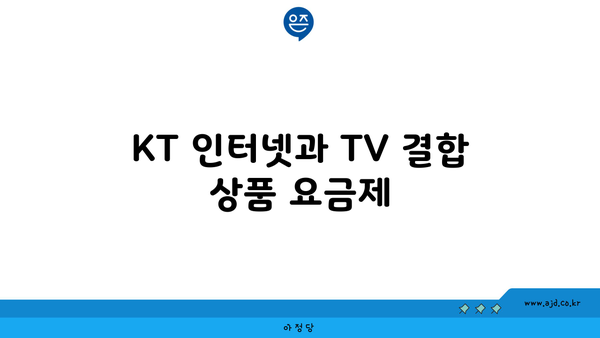 KT 인터넷과 TV 결합 상품 요금제