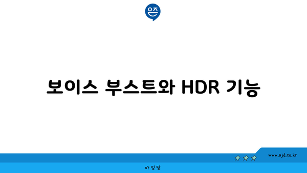 보이스 부스트와 HDR 기능