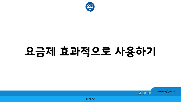 요금제 효과적으로 사용하기