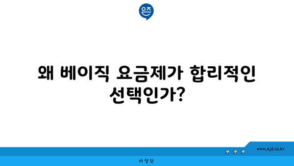 왜 베이직 요금제가 합리적인 선택인가?