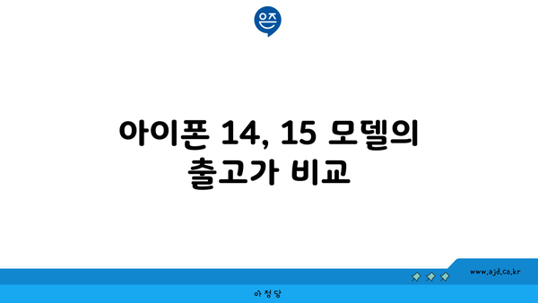 아이폰 14, 15 모델의 출고가 비교