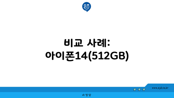 비교 사례: 아이폰14(512GB)