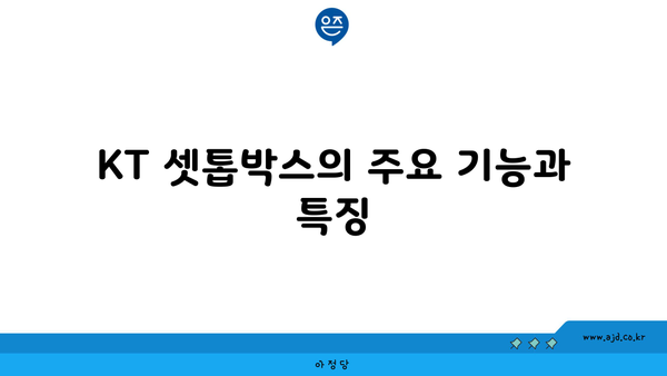 KT 셋톱박스의 주요 기능과 특징