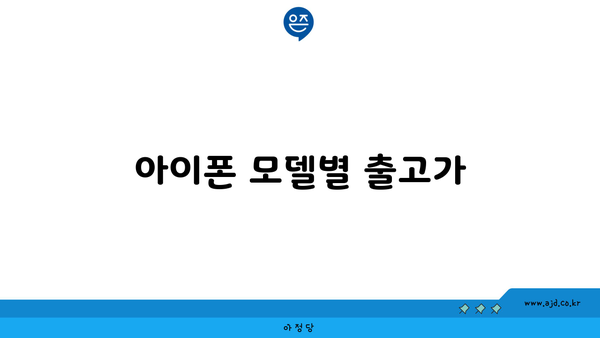 아이폰 모델별 출고가