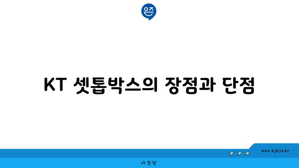 KT 셋톱박스의 장점과 단점